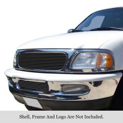 APS - APS Stainless Billet Grille Black 97-98 Ford F150/Expedition GR06HGI51J - Image 1
