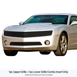 APS - APS Stainless Billet Grille Black 10-13 Chevrolet Camaro V6 GR03FAJ27J - Image 1