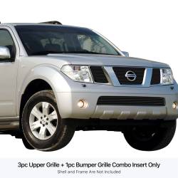 APS - APS Stainless Billet Grille Black for 05-07 Nissan Pathfinder GR14FGI66J - Image 1