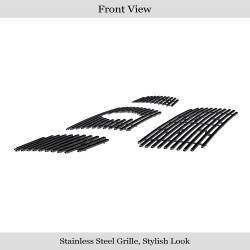 APS - APS Stainless Billet Grille Black for 04-07 Nissan Titan/Armada GR14FGI92J - Image 2