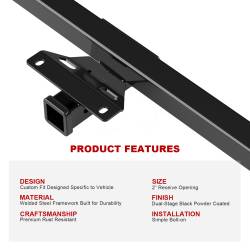 APS - APS Class III 2" Trailer Receiver Hitch for 00-06 Toyota Tundra HT24CJI85 - Image 5