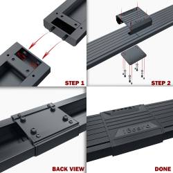 APS - APS IB03SAG1LB IStep W2W 6" Running Boards Black for Silverado/Sierra Crew - Image 4