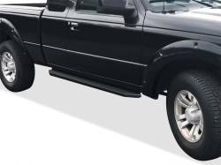 APS - APS IB06RBA3H H-Series Running Boards Black for 98-11 Ford Ranger Ext 2DR - Image 1
