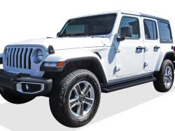 APS - APS IRunning Running Boards Black for 18-25 Wrangler JL 4DR IB10RAA1B - Image 2