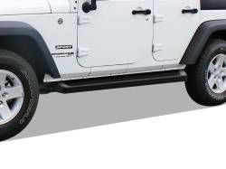 APS - APS IRunning Running Boards Black for 07-18 Wrangler JK 4DR IB10RAJ7B - Image 1