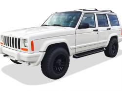 APS - APS IRunning Running Boards Black for 84-01 Cherokee XJ 4DR IB10RBA7B - Image 2