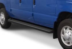 APS - APS IB06RDJ4B IRunning Running Boards Black for 99-14 Ford E-Series Van - Image 1