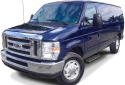APS - APS IB06RDJ4B IRunning Running Boards Black for 99-14 Ford E-Series Van - Image 2