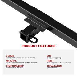 APS - APS HT24CDD10 Class III 2"Trailer Receiver Hitch for Crown Vic/Grand Marquis - Image 5