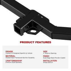 APS - APS HT24CJA19 Class III 2" Trailer Receiver Hitch 12-16 Honda CR-V - Image 5