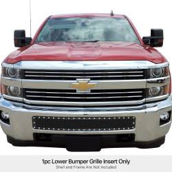 APS - APS Rivet Style Mesh Bumper Grille Black 15-19 Silverado 2500/3500 GR03LEA84K - Image 1