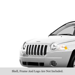 APS - APS Stainless Billet Grille Black for 06-10 Jeep Compass GR10FEE38J - Image 1