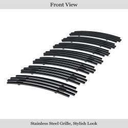 APS - APS Stainless Billet Grille Black for 06-10 Jeep Compass GR10FEE38J - Image 2