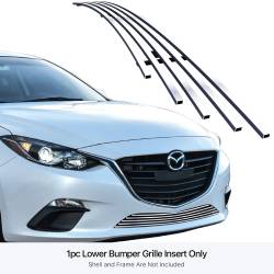 APS - APS Stainless Billet Bumper Grille Polish 14-16 Mazda 3 GR13FEI71S - Image 1