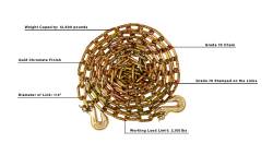 BulletProof Hitches - BulletProof BPLDTRANSPORT12 Light Duty 1/4" x 12' Transport Chain - Image 5
