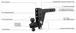 BulletProof Hitches - BulletProof ED206 2.0" Extreme Duty 6" Drop Or Rise Hitch - Image 6