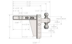 BulletProof Hitches - BulletProof ED206 2.0" Extreme Duty 6" Drop Or Rise Hitch - Image 7
