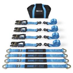 Mishimoto - Mishimoto BNRTC-TD-4BL Borne Off-Road Vehicle Ratchet Tie-Down Kit Blue - Image 2