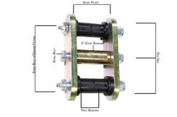 Fishbone Offroad - Fishbone Offroad FB27225 Front Greasable Shackles for 76-86 Jeep CJ5/CJ7 - Image 2