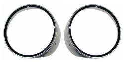Auto Metal Direct - Auto Metal Direct W-755 Headlamp Bezels w/Chrome Trim Pair for 69 Camaro Std - Image 1