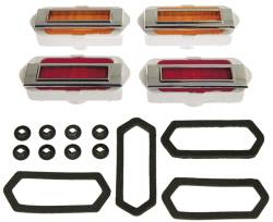 Auto Metal Direct - Auto Metal Direct W-768A Front/Rear Side Marker Lens Assembly for 69 Camaro - Image 1