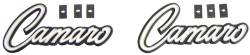 Auto Metal Direct - Auto Metal Direct W-788 L/R Door Panel Emblems w/Clips Camaro for 68-69 Camaro - Image 1