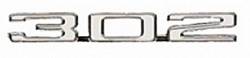 Auto Metal Direct - Auto Metal Direct W-866 LH/RH "302" Hood Emblem for 69 Chevy Camaro - Image 1