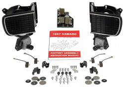 Auto Metal Direct - Auto Metal Direct W-906 LH/RH Headlight Conversion Kit for 67 Camaro Rally Sport - Image 1