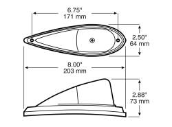 Peterson - Peterson V109A Amber Cab Marker Light w/Chrome Housing - Image 2