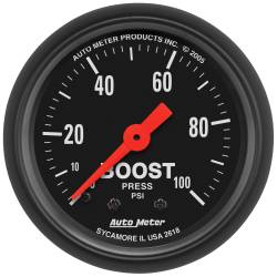 AutoMeter - AutoMeter 2618 Z-Series Boost Pressure Gauge 0-100PSI 2-1/16" Full Sweep - Image 1