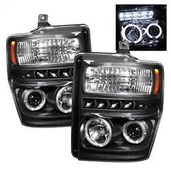 Spyder Auto - Spyder Auto 5010575 Black/Clear Halo Projector Headlights for 08-10 Super Duty - Image 1