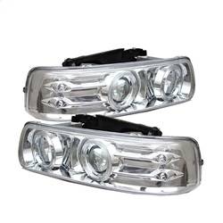 Spyder Auto - Spyder Auto 5009609 Halo Projector Headlights Chrome/ClearTahoe/Suburban - Image 1
