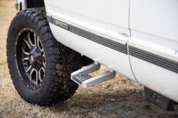 Rough Country 117510 Single Aluminum Hoop Step Silver Pair for Chevy/Ford/GM/Ram