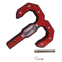 GEN-Y Hitch - GEN-Y Hitch GH-0070-R The Hulk Tow Hook/Hitch Step 2" Shank Black/Red 16K - Image 1