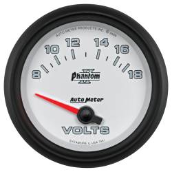 AutoMeter - AutoMeter 7891 Phantom II Electric Volt Meter Gauge 8-18V 2-5/8" - Image 1