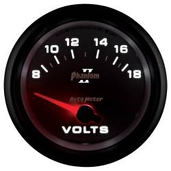 AutoMeter - AutoMeter 7891 Phantom II Electric Volt Meter Gauge 8-18V 2-5/8" - Image 4