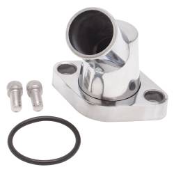 Edelbrock - Edelbrock 4817 45-DEG Polished Aluminum Waterneck for Chevy 4.3L V6 & Chevy V8 - Image 1