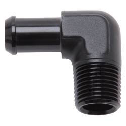 Edelbrock - Edelbrock 8178 90-DEG 1/2" NPT & 5/8" Barb Black Heater Hose Fitting - Image 1