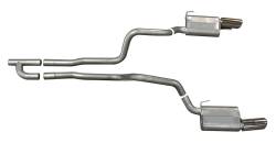 Gibson Performance Exhaust - Gibson 619005 Split Rear Cat-Back Exhaust System for 05-10 Ford Mustang 4.0 - Image 1