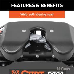 CURT - CURT 16045 Q20 5th Wheel Hitch for RAM 2500/3500 8' Bed Puck System - Image 4