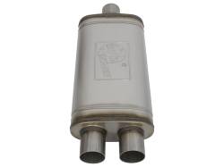 aFe Power - aFe 49M00009 2.5" Muffler 2.5" Center Inlet/Dual Outlet 18"L x 9"W x 4"H Body - Image 3
