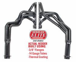 Hedman Hedders - Hedman 68128 1.625" HD Silver Long-Tube Headers for 55-57 Chevy w/283-400 - Image 1