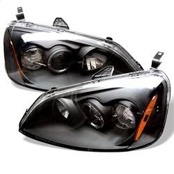Spyder Auto - Spyder Auto 5010759 Black/Clear LED Halo Projector Headlights for 01-03 Civic - Image 1