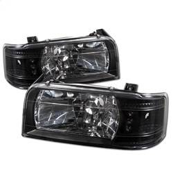 Spyder Auto - Spyder Auto 5012494 Crystal Black Headlights/Clear for 92-96 Bronco/F150 - Image 1