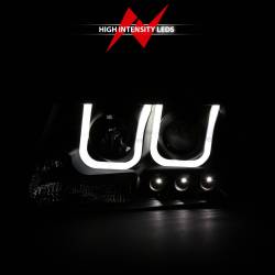 Anzo USA - Anzo USA 111288 Projector Headlight Set w/U-Bar Halo Black for Ford F150 - Image 6