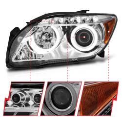 Anzo USA - Anzo USA 121120 Projector Headlight Set w/CCFL Halo Chrome for 05-10 Scion TC - Image 3