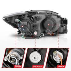 Anzo USA - Anzo USA 121120 Projector Headlight Set w/CCFL Halo Chrome for 05-10 Scion TC - Image 5