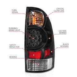 Anzo USA - Anzo USA Black LED Clear Lens Taillight Set for Tacoma 311042 - Image 4