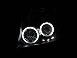 Anzo USA - Anzo USA 111111 Projector Headlight Set w/CCFL Halo Black for Frontier - Image 3