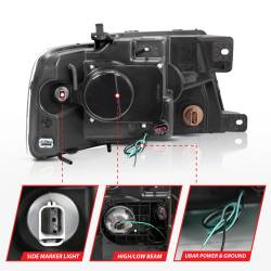Anzo USA - Anzo USA 111287 Projector Headlight Set w/U-Bar Halo Chrome 04-08 Ford F150 - Image 5